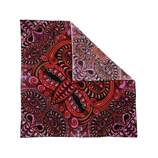 Sunshine Joy Tribal Face Psychedelic Bandana 22x22 Inches